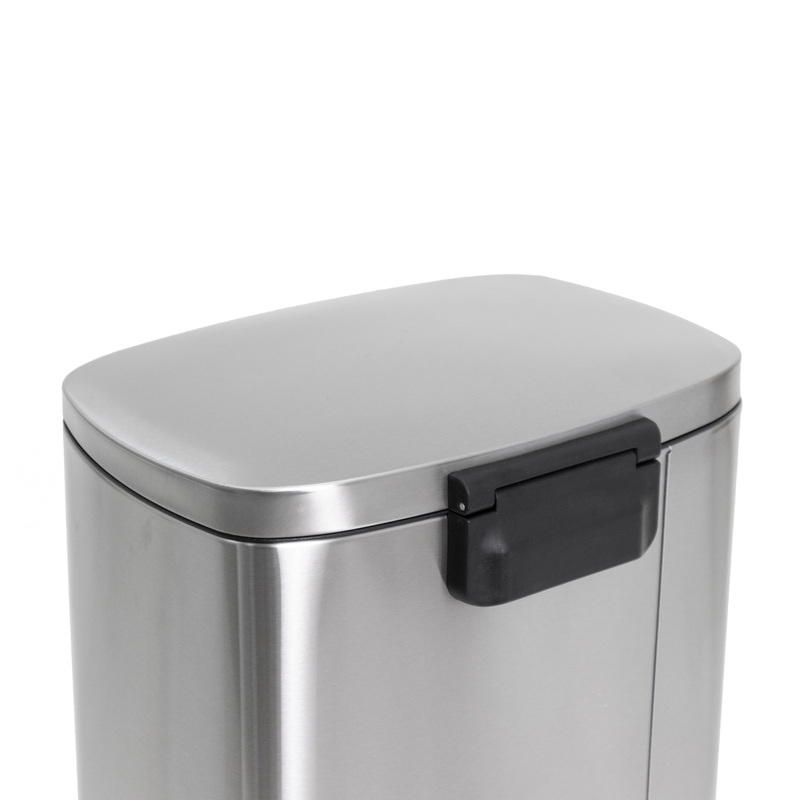 Відро для сміття з плавним закриттям прямокутне Mixxus Bevel-TC0105 SS Color 5л колір нержавіюча сталь