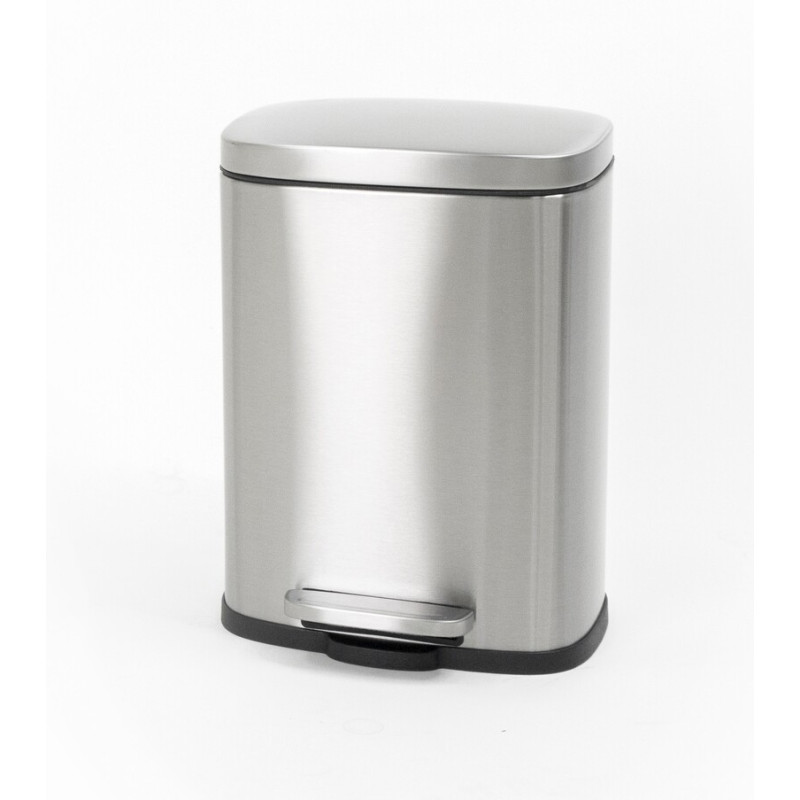 Відро для сміття з плавним закриттям прямокутне Mixxus Bevel-TC0105 SS Color 5л колір нержавіюча сталь