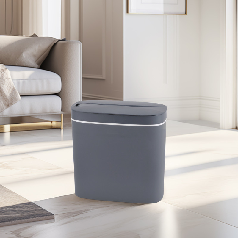 Відро для сміття сенсорне овальне Mixxus Flat-TC0109 Graphite 9л колір графіт (MI7075)