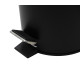 Відро для сміття кругле з кришкою та натискною педалькою Zerix Solo-TC0105 Black 5л колір чорний (ZX5898)
