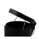 Відро для сміття кругле з кришкою та натискною педалькою Zerix Solo-TC0103 Black 3л колір чорний (ZX5896)