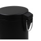 Відро для сміття кругле з кришкою та натискною педалькою Zerix Solo-TC0103 Black 3л колір чорний (ZX5896)