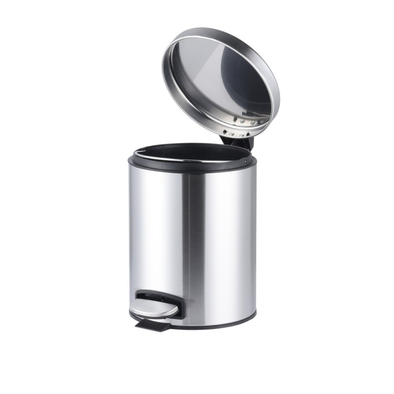 Відро для сміття з плавним закриттям кругле Mixxus Ellipse-TC0205 SS Color 5л колір нержавіюча сталь (MI707