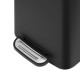 Відро для сміття з плавним закриттям квадратне Zerix Kubix-TC0106 Black 6л колір чорний (ZX5890)