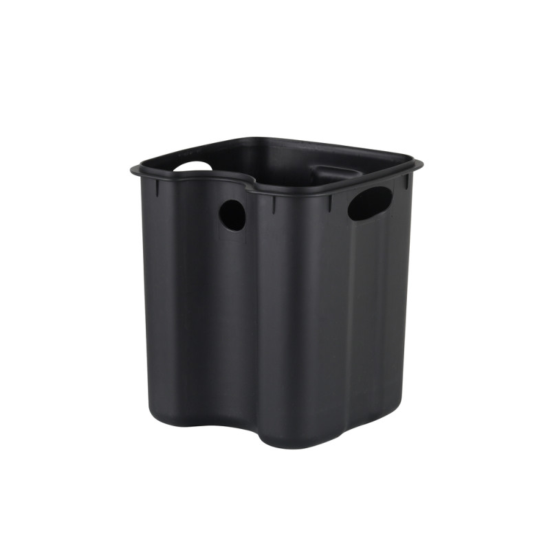Відро для сміття з плавним закриттям квадратне Zerix Kubix-TC0106 Black 6л колір чорний (ZX5890)
