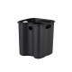 Відро для сміття з плавним закриттям квадратне Zerix Kubix-TC0106 Black 6л колір чорний (ZX5890)