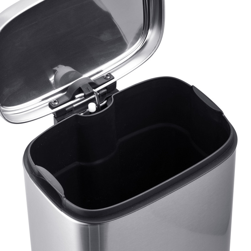 Відро для сміття з плавним закриттям прямокутне Mixxus Premium Style-TC0305 SS Color 5л колір нержавіюча сталь