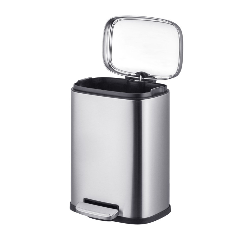 Відро для сміття з плавним закриттям прямокутне Mixxus Premium Style-TC0305 SS Color 5л колір нержавіюча сталь