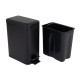 Відро для сміття з плавним закриттям прямокутне Zerix Sansa-TC0105 Black 5л колір чорний