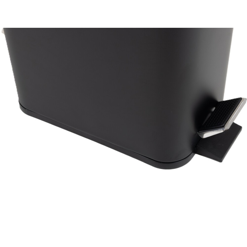 Відро для сміття з плавним закриттям прямокутне Zerix Sansa-TC0105 Black 5л колір чорний