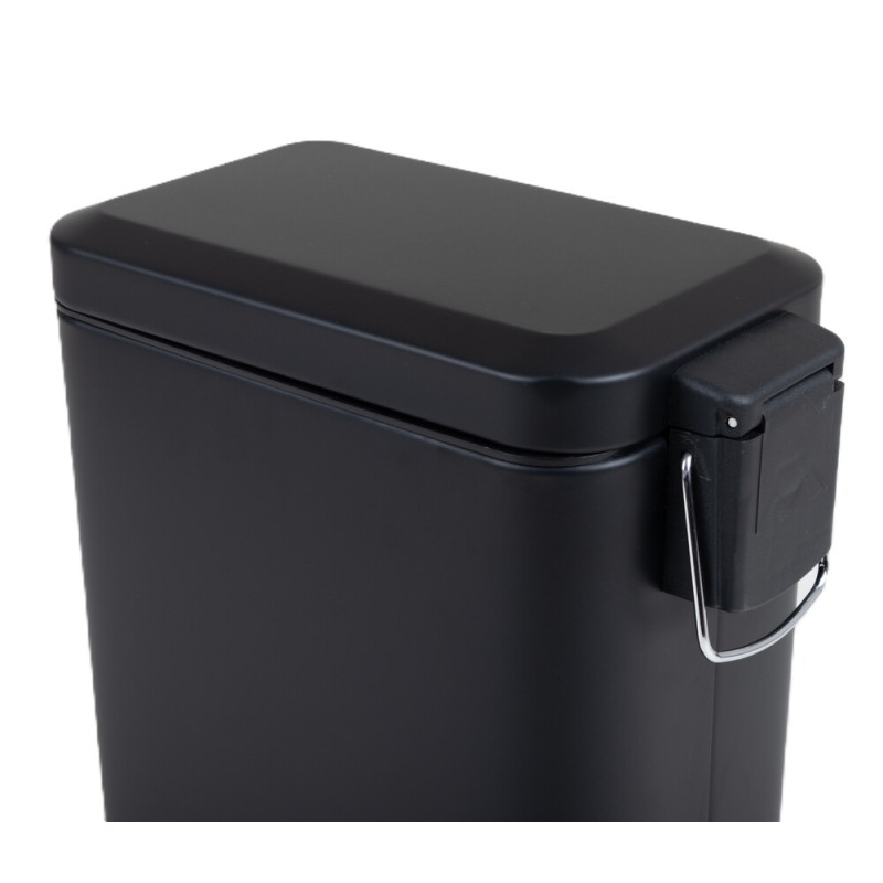 Відро для сміття з плавним закриттям прямокутне Zerix Sansa-TC0105 Black 5л колір чорний