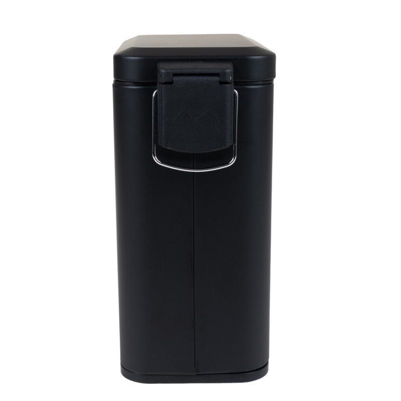 Відро для сміття з плавним закриттям прямокутне Zerix Sansa-TC0105 Black 5л колір чорний