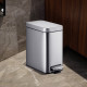 Відро для сміття з плавним закриттям прямокутне Mixxus Premium Quadro-TC0105 SS Color 5л колір нержавіюча сталь