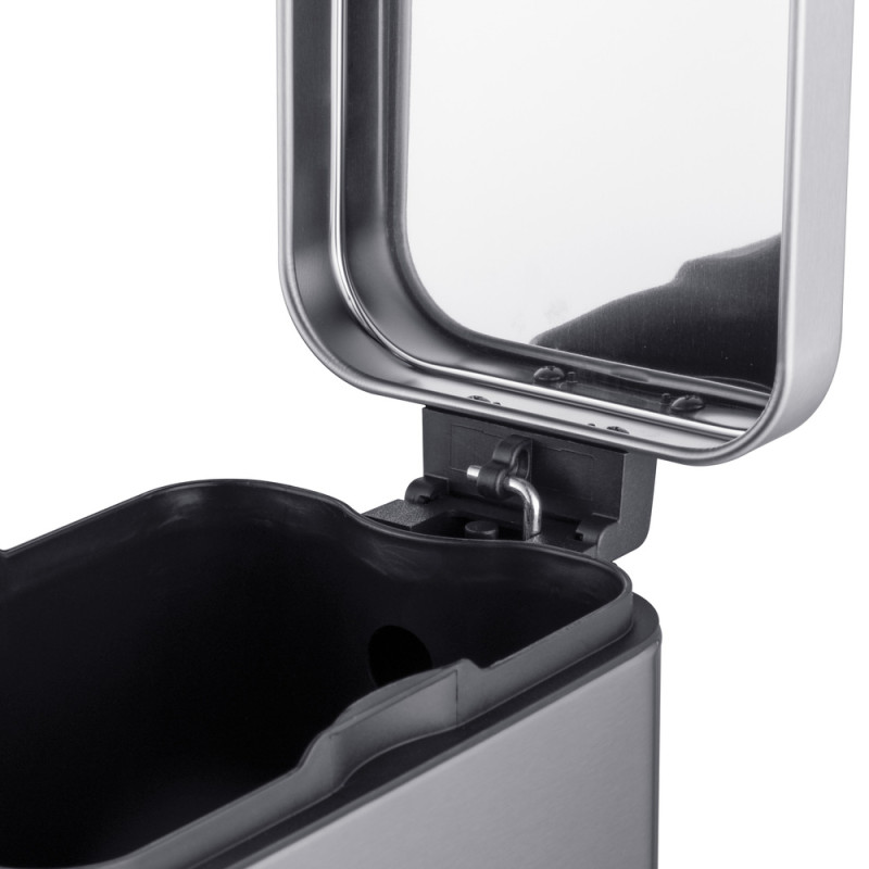 Відро для сміття з плавним закриттям прямокутне Mixxus Premium Quadro-TC0105 SS Color 5л колір нержавіюча сталь