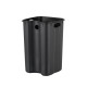 Відро для сміття з плавним закриттям квадратне Zerix Kubix-TC0108 Black 8л колір чорний (ZX5892)