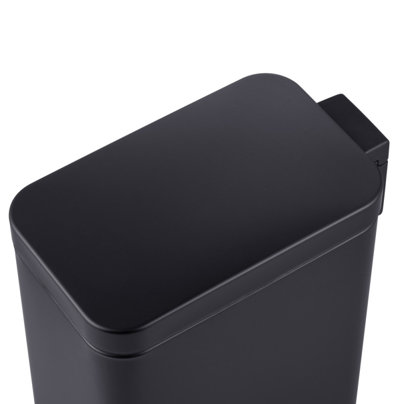 Відро для сміття з плавним закриттям прямокутне Mixxus Premium Quadro-TC0105 Black 5л колір чорний