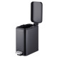 Відро для сміття з плавним закриттям прямокутне Mixxus Premium Quadro-TC0105 Black 5л колір чорний