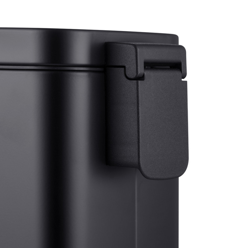 Відро для сміття з плавним закриттям прямокутне Mixxus Premium Quadro-TC0105 Black 5л колір чорний