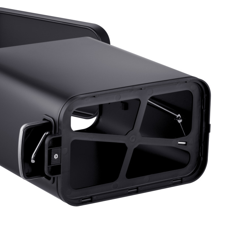 Відро для сміття з плавним закриттям прямокутне Mixxus Premium Quadro-TC0105 Black 5л колір чорний