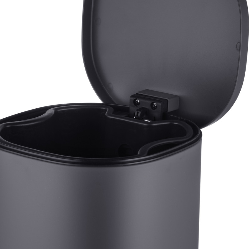 Відро для сміття з плавним закриттям овальне Mixxus Premium Olivary-TC0105 Graphite 5л колір графіт