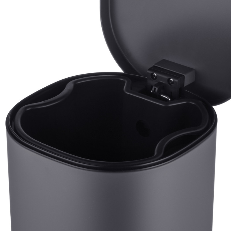 Відро для сміття з плавним закриттям овальне Mixxus Premium Olivary-TC0105 Graphite 5л колір графіт