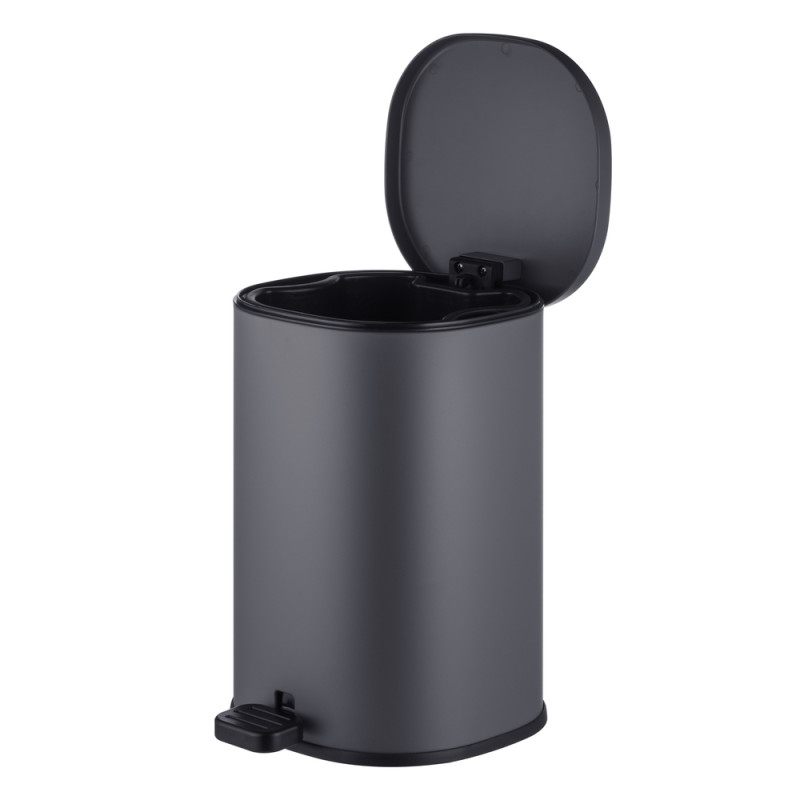 Відро для сміття з плавним закриттям овальне Mixxus Premium Olivary-TC0105 Graphite 5л колір графіт