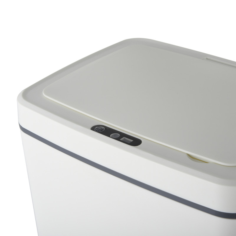 Відро для сміття сенсорне прямокутне Mixxus WAVE-TC0110 White 10л колір білий (MI7073)