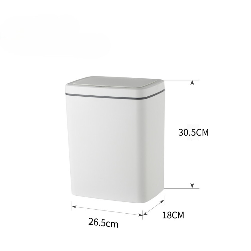 Відро для сміття сенсорне прямокутне Mixxus WAVE-TC0110 White 10л колір білий (MI7073)