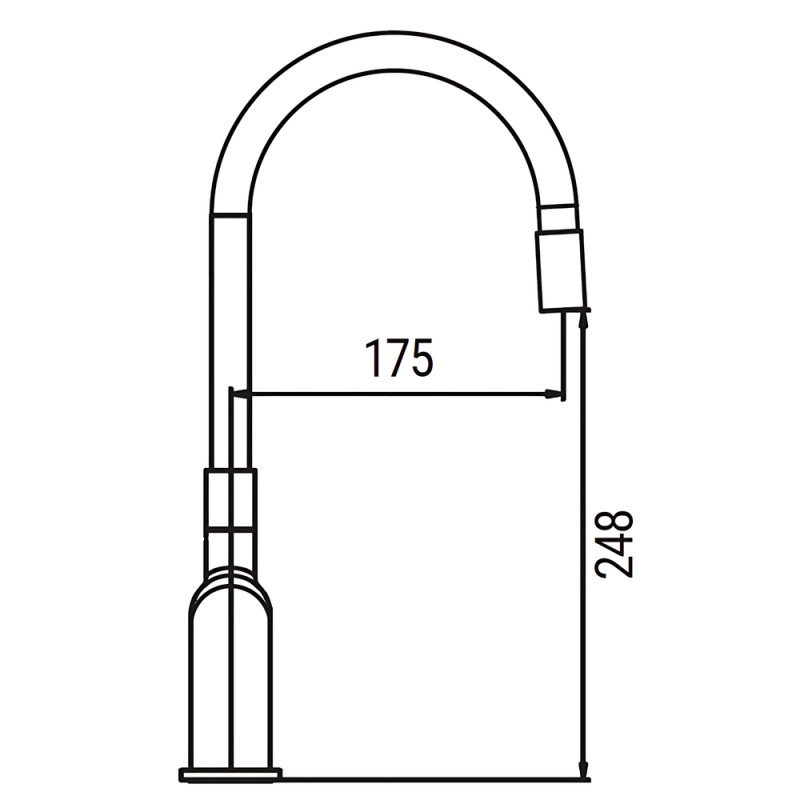 Змішувач для кухні двовентильний Koer KB-70029-01 (KR5486) з латуні Колір хром