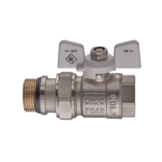 Кран шаровой с американкой Nolf classic NFC.963-08-3/4" FM ГШБ WHITE "антипротечка" (NF3161)