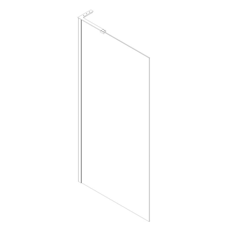 Душевая перегородка Koer SR SP02-100x200-TR-12 Walk-In проз.стекло Easy Clean 8мм, матовое золото (