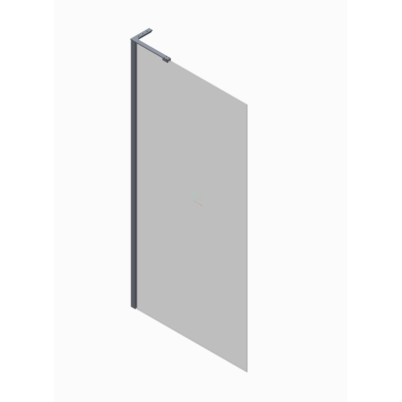 Душевая перегородка Koer SR SP02-100x200-TR-12 Walk-In проз.стекло Easy Clean 8мм, матовое золото (