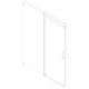 Дверь в нишу Koer SR SD02-140x200-TR-01 прозрачное стекло Easy Clean 8мм, хром (KR5383)