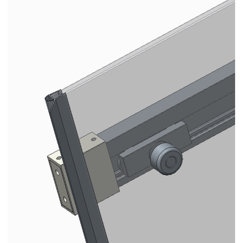 Дверь в нишу Koer SR SD02-140x200-TR-01 прозрачное стекло Easy Clean 8мм, хром (KR5383)