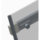 Дверь в нишу Koer SR SD02-140x200-TR-01 прозрачное стекло Easy Clean 8мм, хром (KR5383)