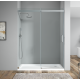 Дверь в нишу Koer SR SD02-140x200-TR-01 прозрачное стекло Easy Clean 8мм, хром (KR5383)
