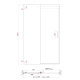 Дверь в нишу Koer SR SD02-140x200-TR-01 прозрачное стекло Easy Clean 8мм, хром (KR5383)