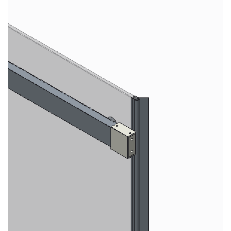 Дверь в нишу Koer SR SD02-140x200-TR-01 прозрачное стекло Easy Clean 8мм, хром (KR5383)