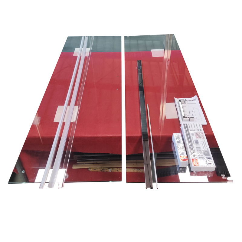 Дверь в нишу Koer SR SD02-140x200-TR-01 прозрачное стекло Easy Clean 8мм, хром (KR5383)