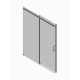 Дверь в нишу Koer SR SD02-140x200-TR-01 прозрачное стекло Easy Clean 8мм, хром (KR5383)