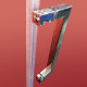 Дверь в нишу Koer SR SD02-140x200-TR-01 прозрачное стекло Easy Clean 8мм, хром (KR5383)