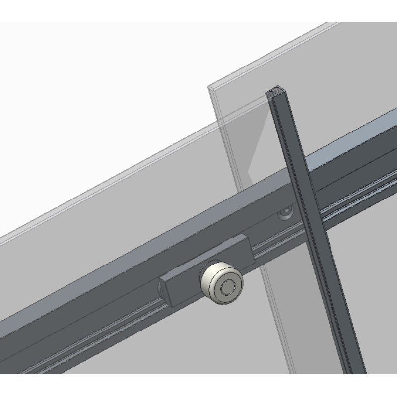 Дверь в нишу Koer SR SD02-140x200-TR-01 прозрачное стекло Easy Clean 8мм, хром (KR5383)