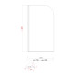 Шторки стеклянные на ванну Koer SR BS01-80x140-TR-01 прозрачное стекло 6мм, хром (KR5400)