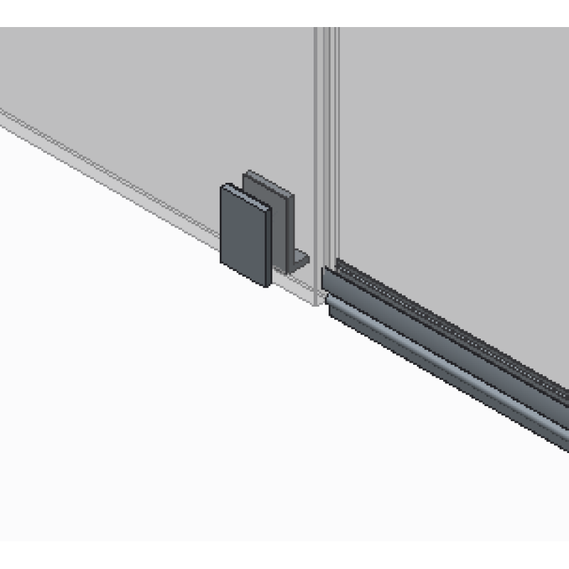 Дверь в нишу Koer SR SD04-120x200-TR-07 прозрачное стекло Easy Clean 10мм, графит (KR5388)