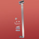 Дверь в нишу Koer SR SD04-120x200-TR-07 прозрачное стекло Easy Clean 10мм, графит (KR5388)
