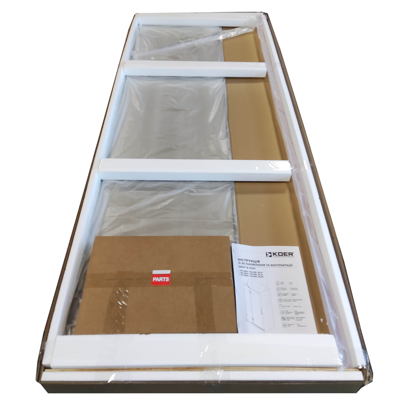 Дверь в нишу Koer SR SD04-120x200-TR-07 прозрачное стекло Easy Clean 10мм, графит (KR5388)