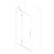 Дверь в нишу Koer SR SD04-120x200-TR-07 прозрачное стекло Easy Clean 10мм, графит (KR5388)