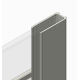 Дверь в нишу Koer SR SD01-120x200-TR-07 прозрачное стекло Easy Clean 8мм, графит (KR5378)