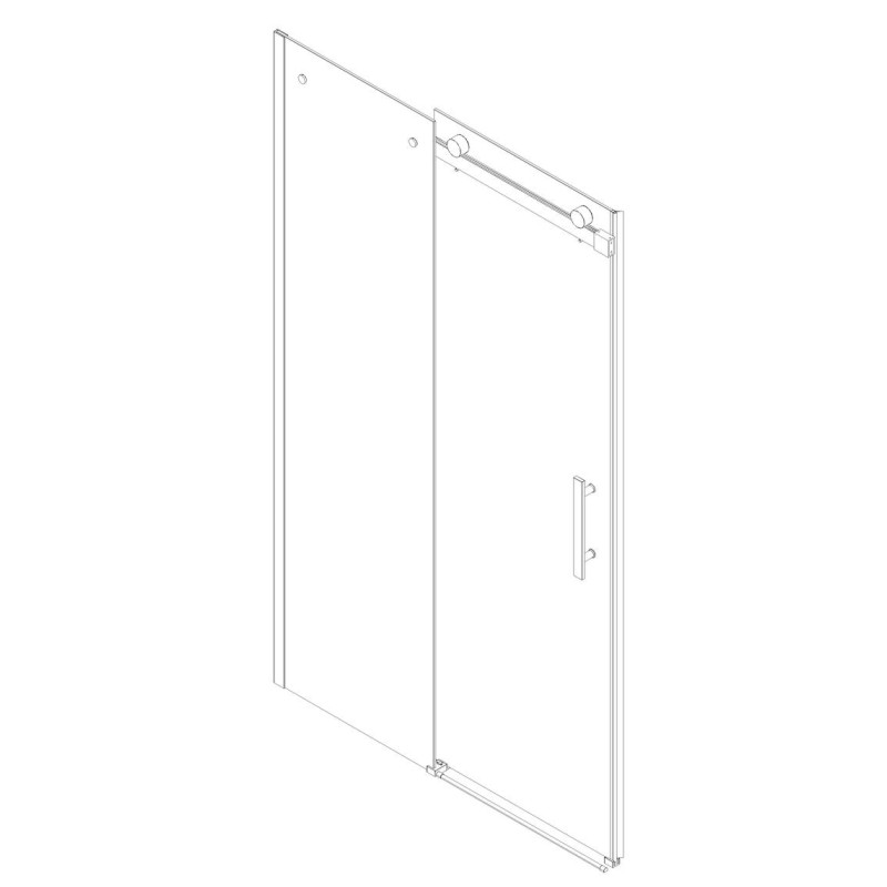 Дверь в нишу Koer SR SD01-120x200-TR-07 прозрачное стекло Easy Clean 8мм, графит (KR5378)