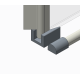 Дверь в нишу Koer SR SD01-120x200-TR-07 прозрачное стекло Easy Clean 8мм, графит (KR5378)